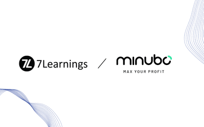 7Learnings and minubo logos side by side.