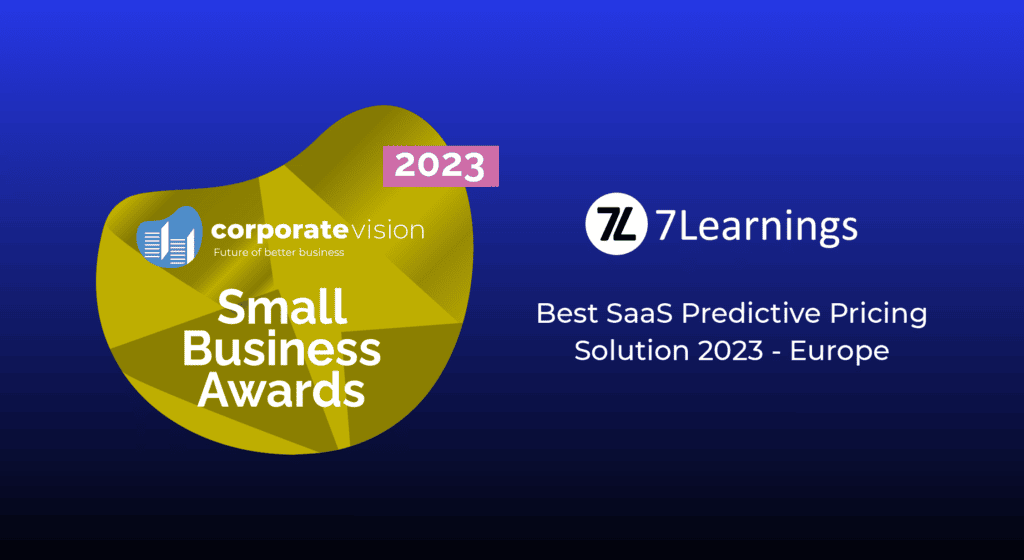 7Learnings wins Best SaaS Predictive Pricing Solution 2023 award.