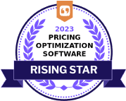 2023 Rising Star Pricing Optimization Software award badge