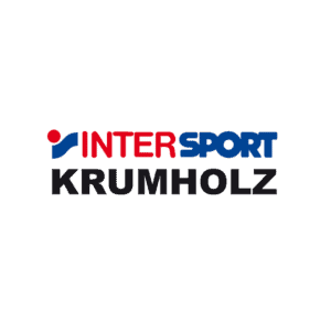 Intersport Krumholz logo with red, blue, and black text.