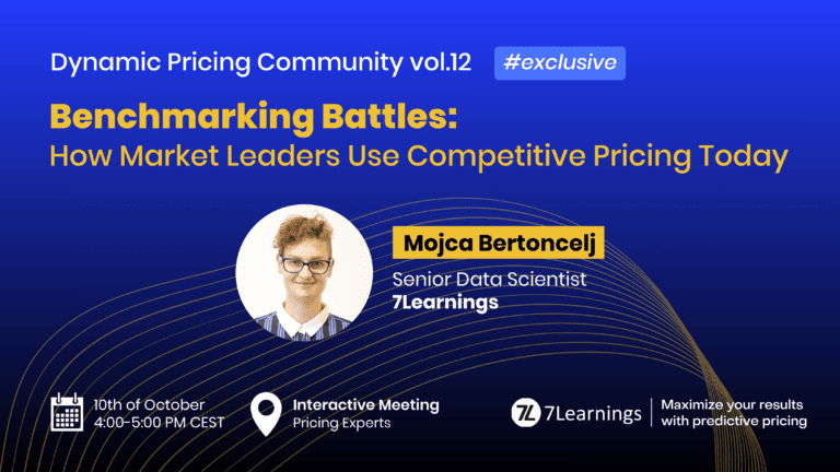 Webinar poster: Benchmarking Battles with speaker Mojca Bertoncelj.