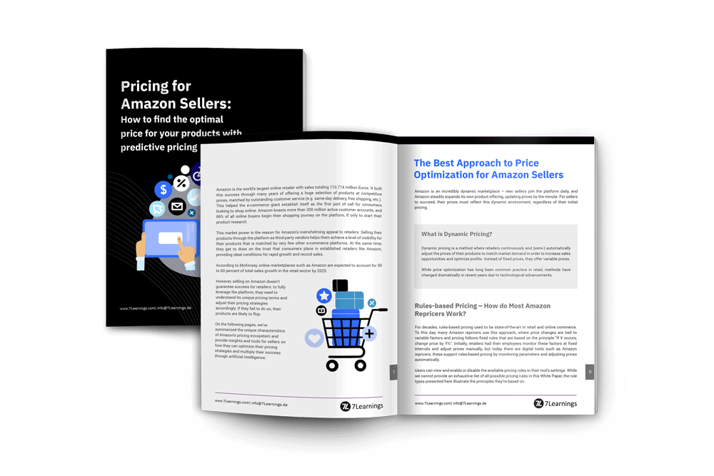 Open ebook titled Pricing for Amazon Sellers with illustrations.