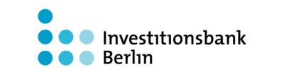 Investitionsbank Berlin logo with blue circle pattern