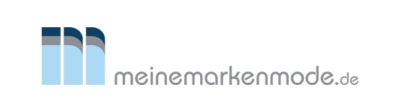meinemarkenmode.de logo with three blue and grey vertical bars.