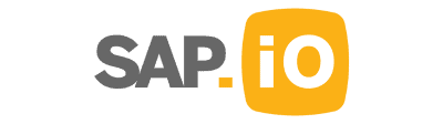 SAP.io logo in gray and yellow.