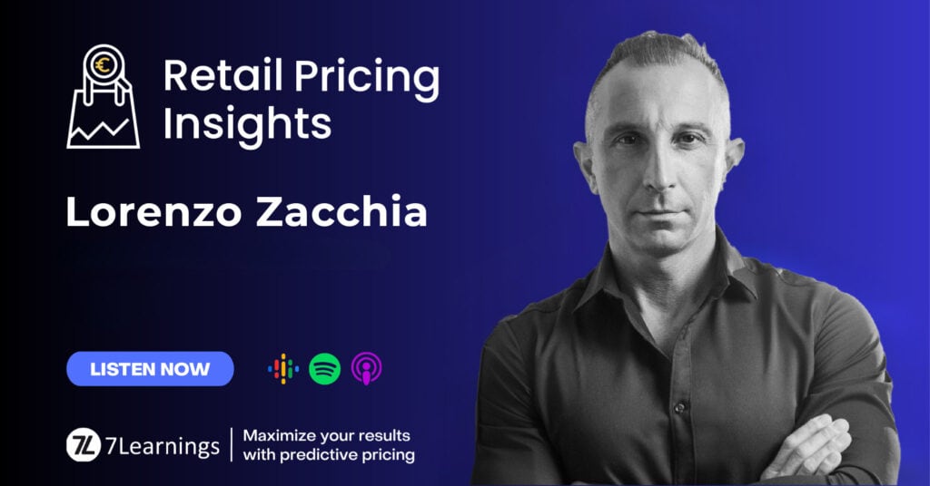Retail Pricing Insights podcast banner featuring guest Lorenzo Zacchia.