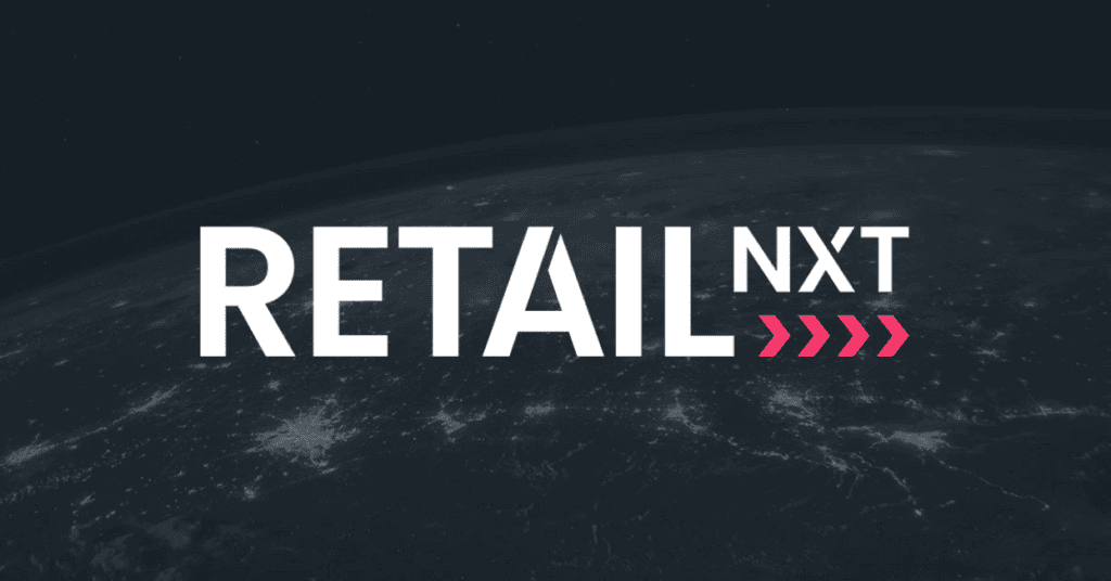 Retail NXT logo with Earth from space background