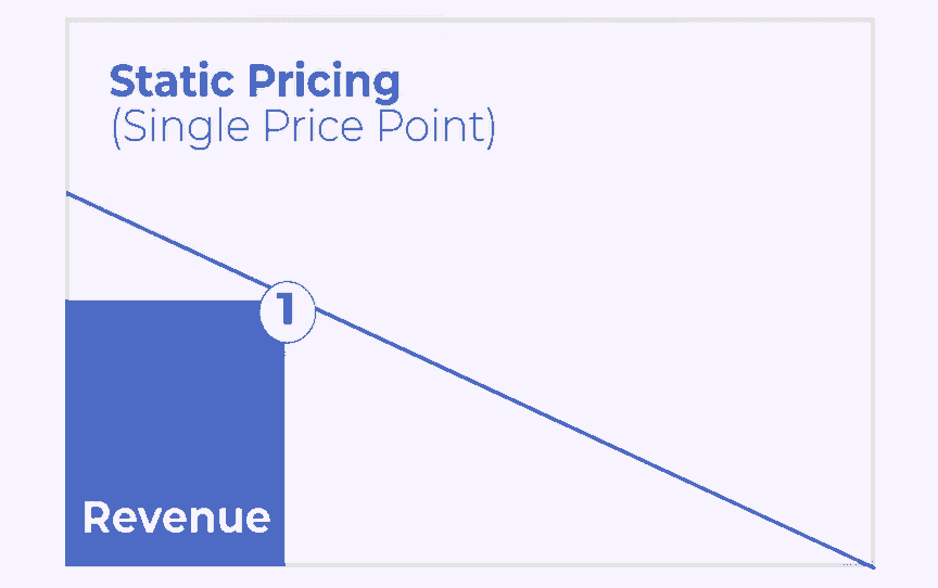 Diagram illustrating revenue for a single static price point.