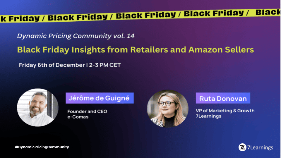 Webinar banner for Black Friday Insights with guest speakers.