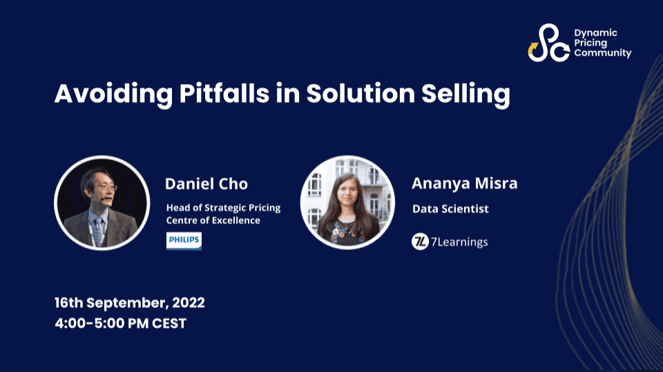 Webinar poster for Avoiding Pitfalls in Solution Selling event.