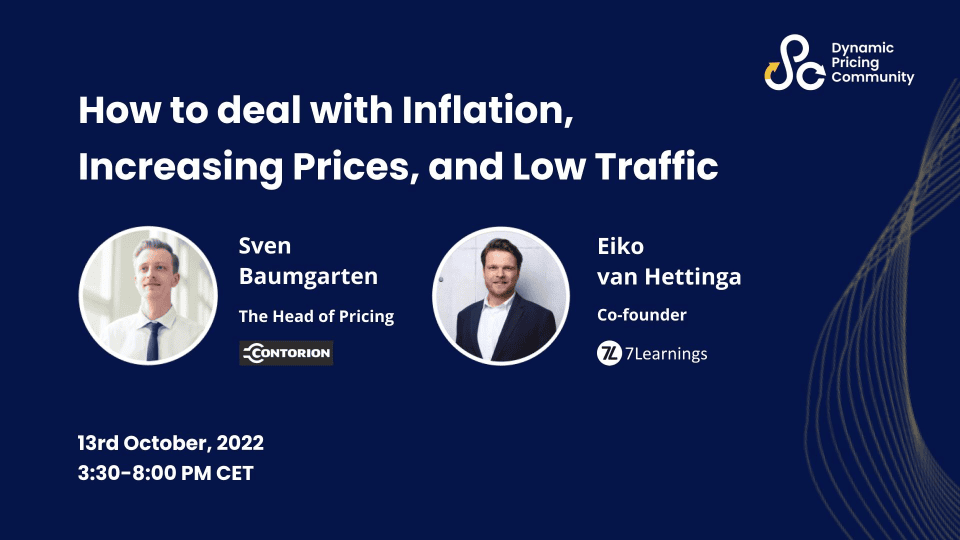 Webinar poster about managing inflation, high prices, and low traffic.