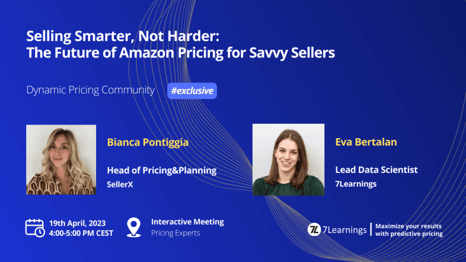 Event flyer for Selling Smarter, Not Harder Amazon pricing webinar.