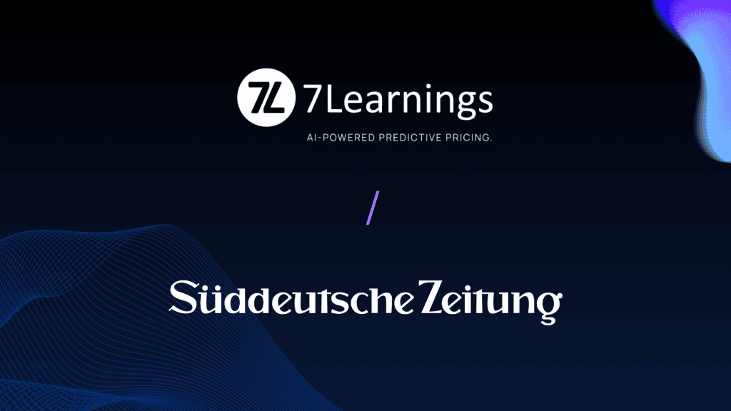 7Learnings and Süddeutsche Zeitung logos on a dark background.