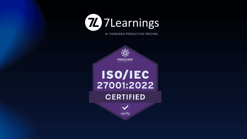 7Learnings logo and ISO/IEC 27001:2022 security certification badge