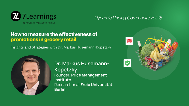 Webinar on grocery retail promotions featuring Dr. Markus Husemann-Kopetzky.