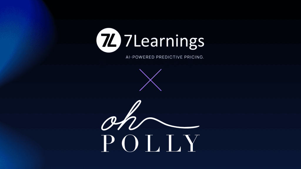 7Learnings and Oh Polly partnership announcement with company logos.