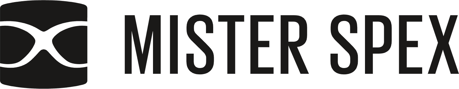 Mister Spex logo with black text and square icon.