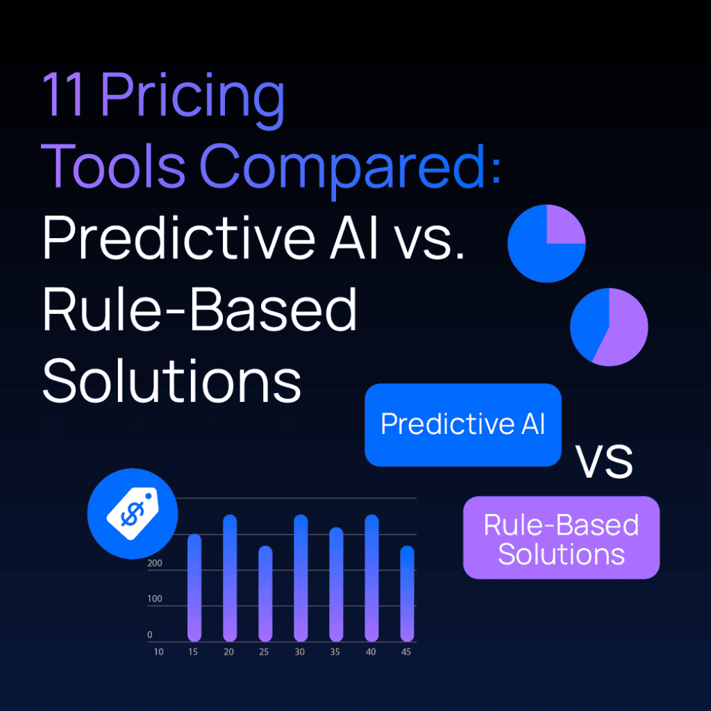 Comparison of predictive AI and rule-based pricing tools.