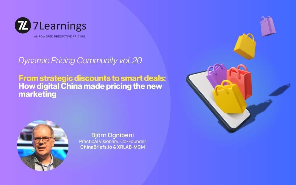 Webinar banner for Dynamic Pricing Community featuring Björn Ognibeni.