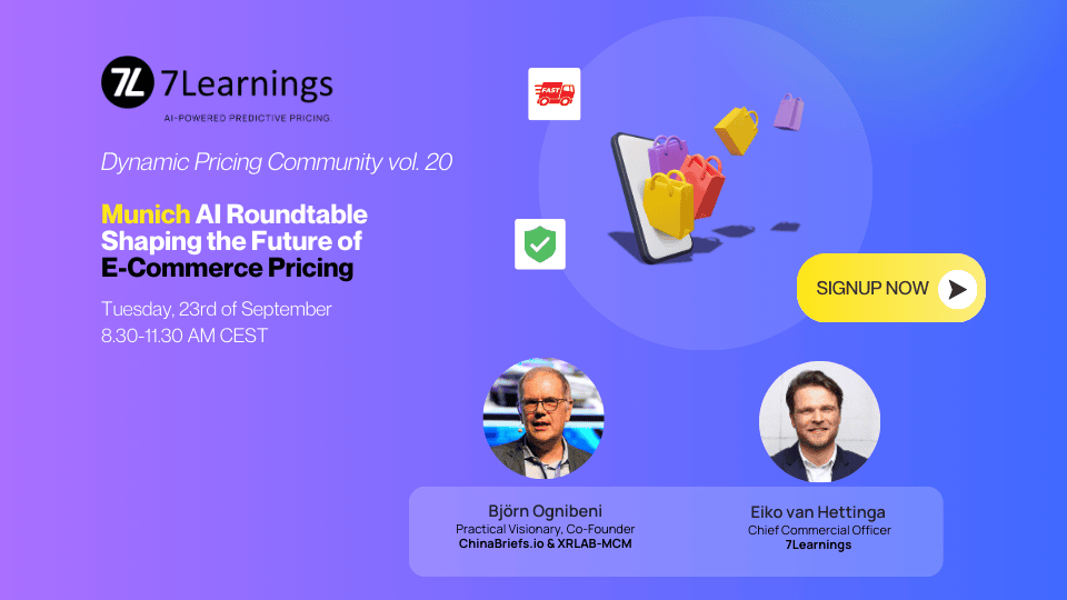 Munich AI Roundtable poster for shaping future e-commerce pricing.