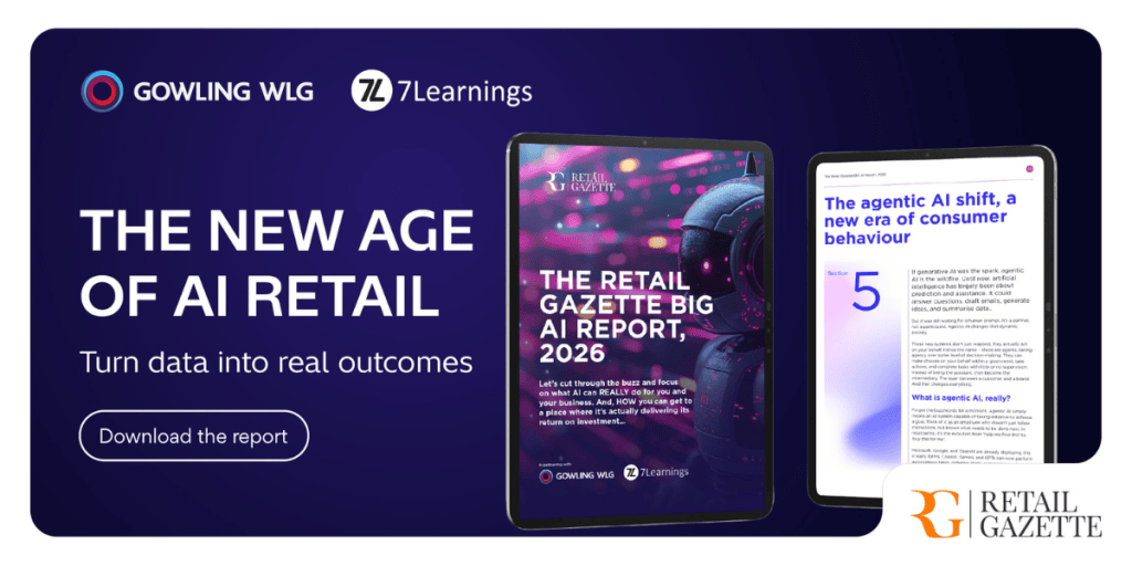 Promotional banner for The New Age of AI Retail report.