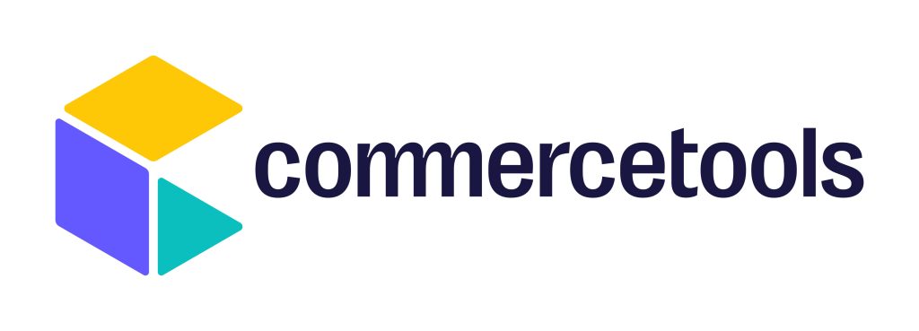 Commercetools logo with a colorful geometric icon.