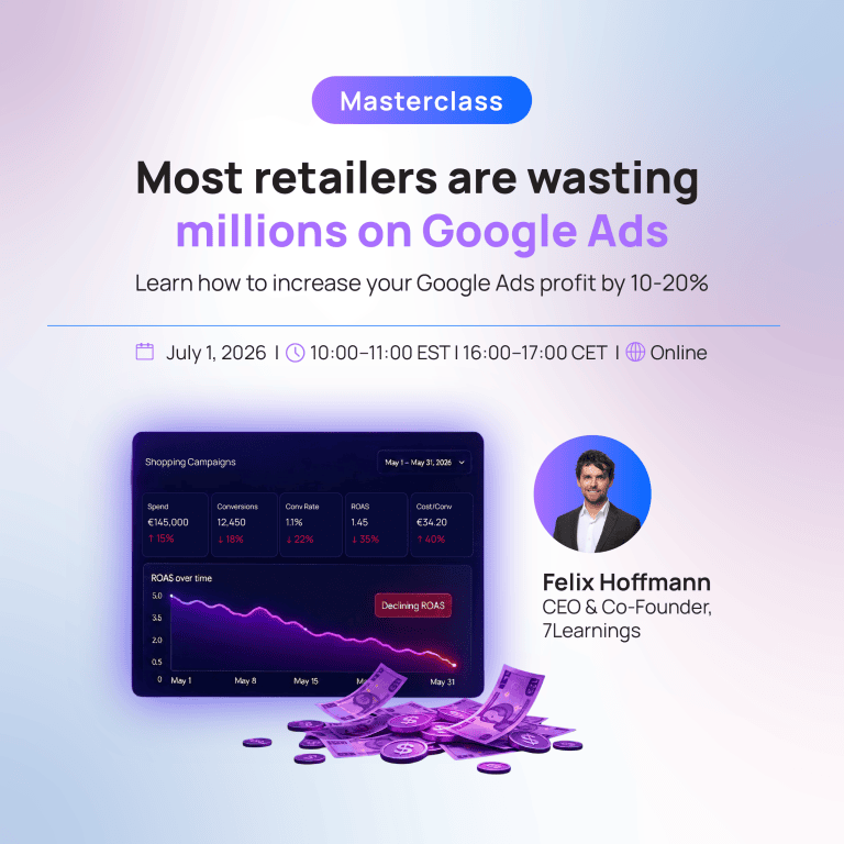 Google Ads profit Masterclass featuring Felix Hoffmann of 7Learnings.