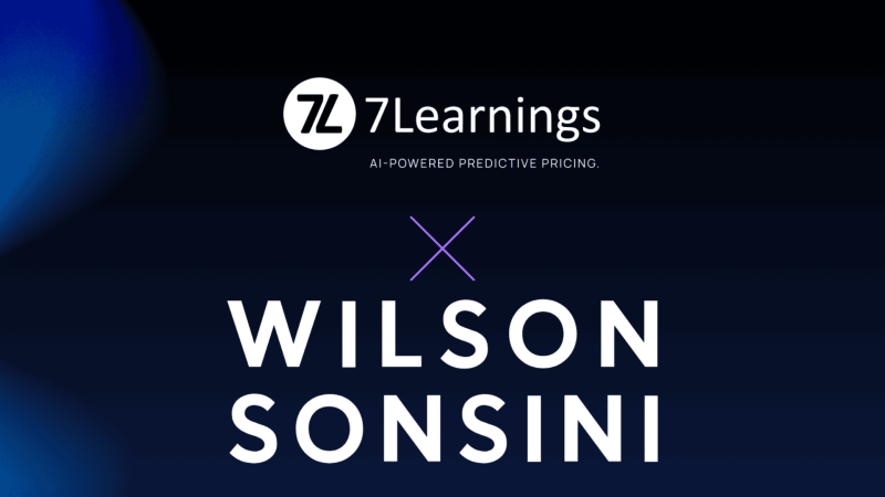 Logo graphic for 7Learnings and Wilson Sonsini partnership announcement.
