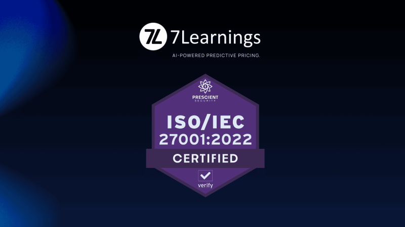 7Learnings logo and ISO/IEC 27001:2022 security certification badge