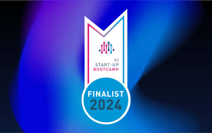 KI Start-up Bootcamp Finalist 2024 badge logo.